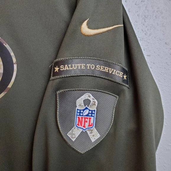 NFL 49ers salute to the military Olive Green Hoodie - Picture 4 of 11